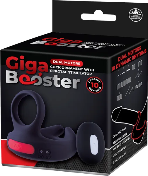 Dual Motor Cock Ornament with Scrotal Stimulator Giga Booster Multiple Colours Nanma Female Sex Toys