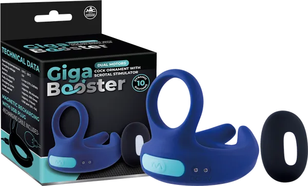 Dual Motor Cock Ornament with Scrotal Stimulator Giga Booster Multiple Colours Nanma Female Sex Toys