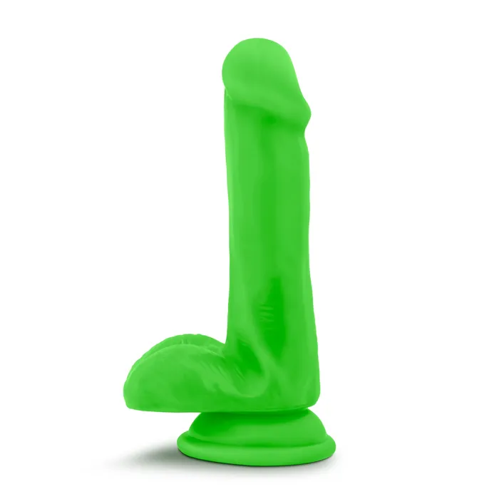 Neo Dual Density Cock With Balls 6 Inch Neon Green Blush Novelties Dildos
