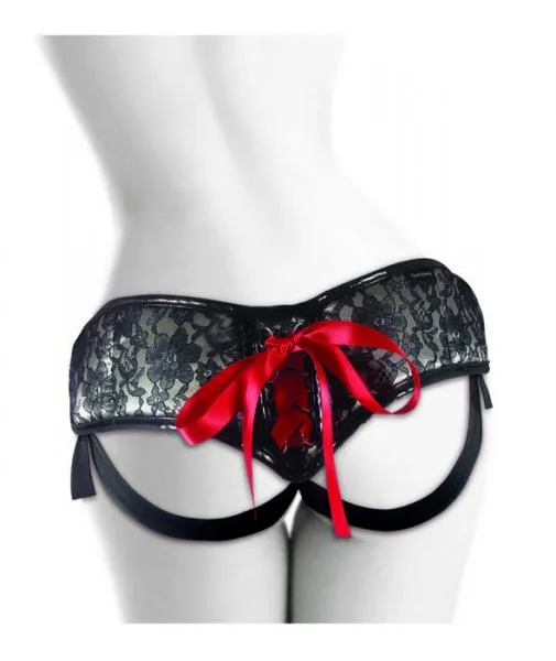Sportsheets Female Sex Toys Platinum Lace Corsette Strap On OS Harness