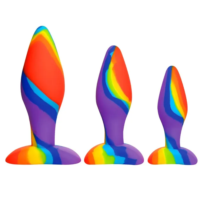 Anal Simply Sweet Rainbow Silicone Butt Plug Set Simply Sweet