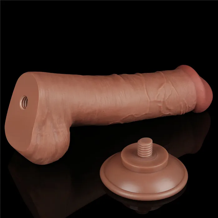 Dildos Love Toy Realistic Double Layer SlidingSkin Bendable Dong 8