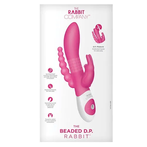 Vibrators The Rabbit Company The Beaded DP Rabbit RechargeableHot Pink