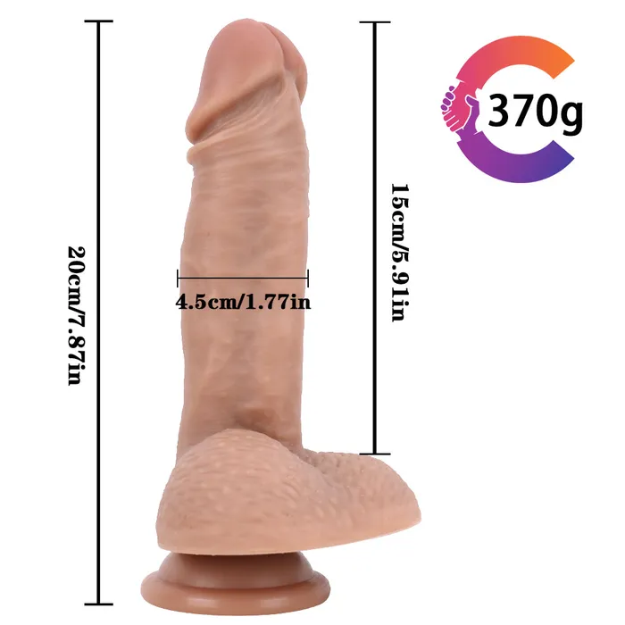 MD 787 Silicone Thick Super Realistic Dildo Brown MD Female Sex Toys
