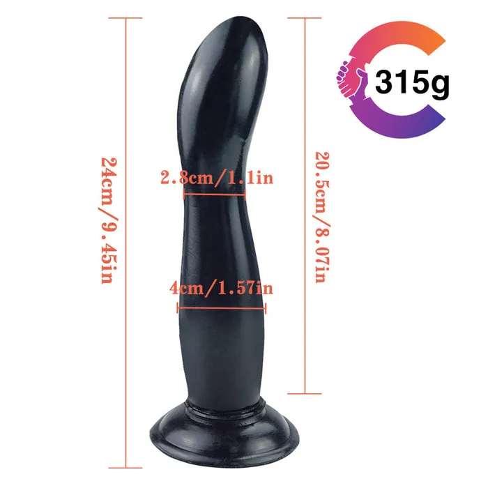MD Anal MD 945 Crystal Dildo Anal Plug Black