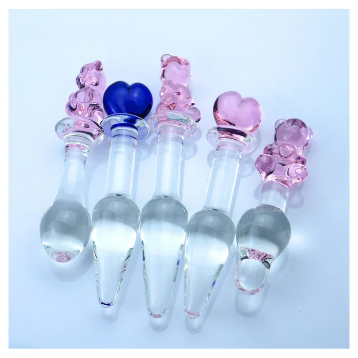 SexyPlay Anal 125cm Crystal Glass Anal Plug Bear Cone