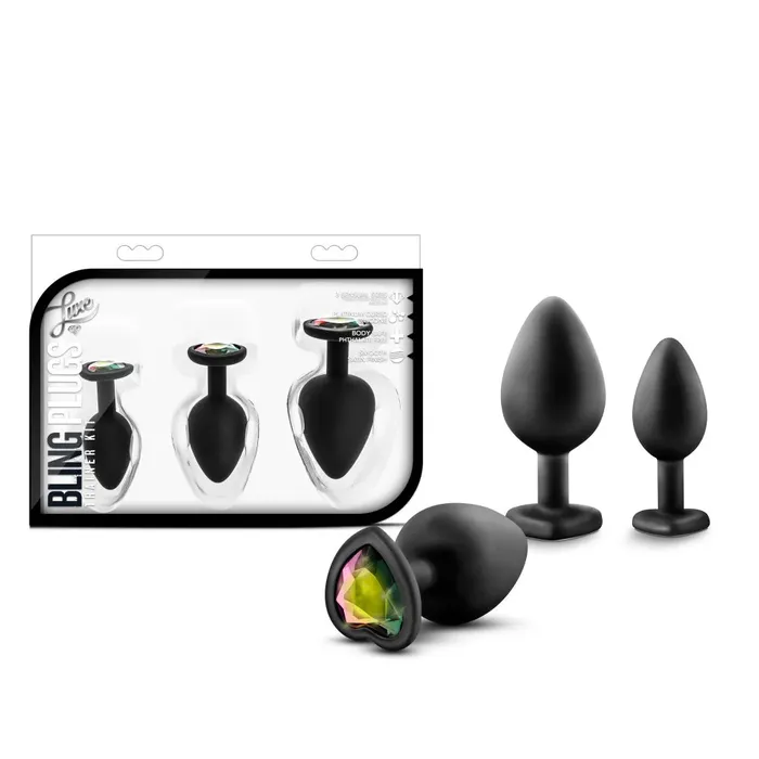 Blush Novelties Anal Blush Luxe Bling PlugsTraining Kit Blush Novelties Anal Blush Luxe Bling PlugsTraining Kit
