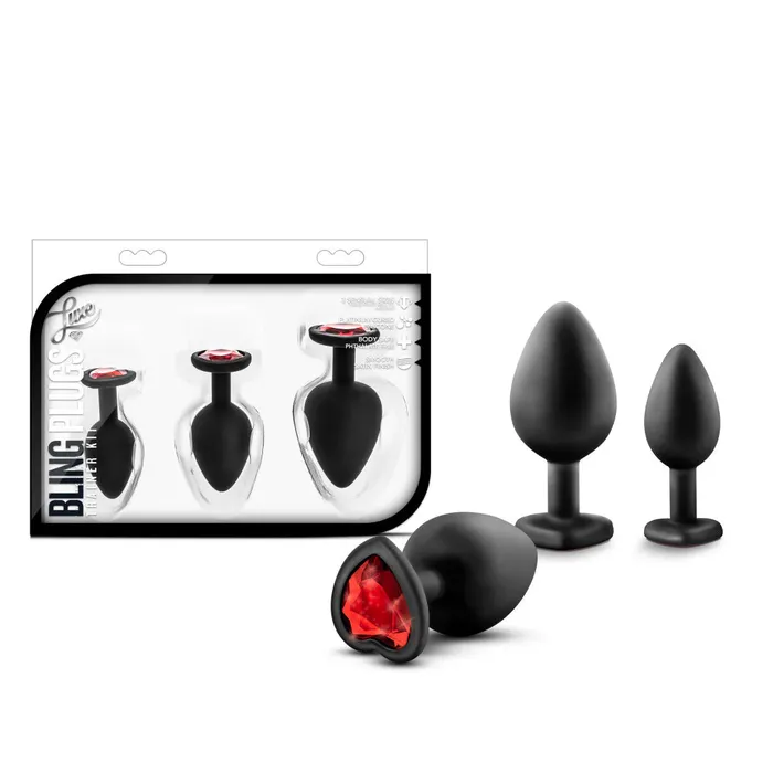 Blush Novelties Anal Blush Luxe Bling PlugsTraining Kit Blush Novelties Anal Blush Luxe Bling PlugsTraining Kit