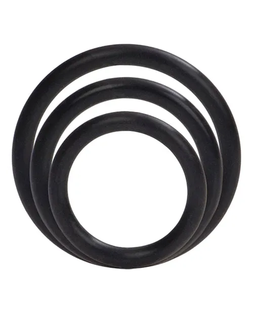 California Exotic Novelties Silicone Support Rings Black Anal