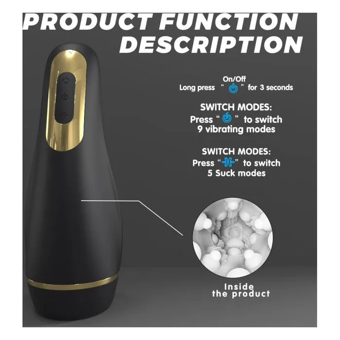 Capas Thrusting and Sucking Auto USB Masturbator SHande Male Sex Toys
