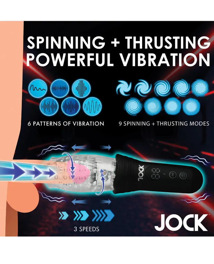 Curve Novelties Jock Spinning Thrusting Masturbator Curve Toys Co Xr Male Sex Toys