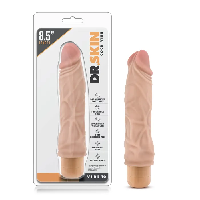 Female Sex Toys Dr Skin Dr Skin Cock Vibe 10 85in Vibrating Cock Beige