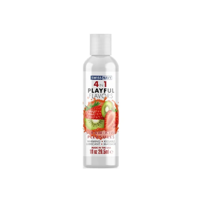 Female Sex Toys Swiss Navy Playful Flavours 4 In 1 StrawberryKiwi Pleasure 295ml Swiss Navy