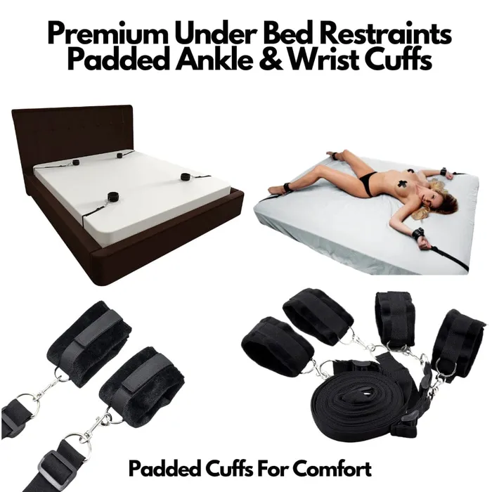 Spanksy Couples Under Bed Restraints Cuffs Bondage Submission Padded Quality
