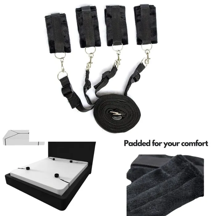 Spanksy Couples Under Bed Restraints Cuffs Bondage Submission Padded Quality