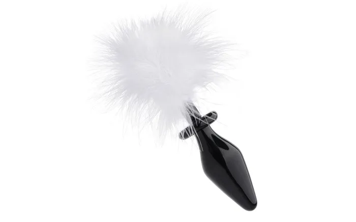 Tailz Tailz White Fluffer Bunny Tail Glass Anal Plug White Anal