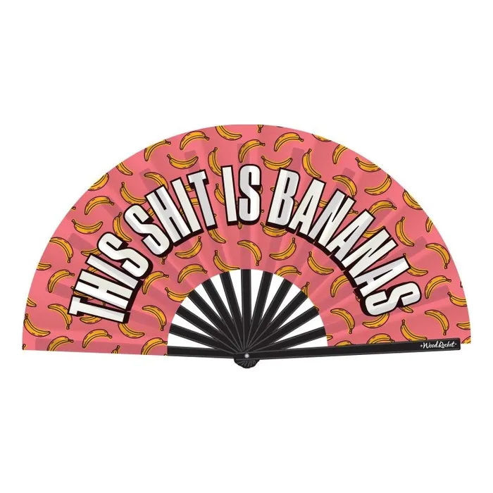 Vibrators Wood Rocket This Shit Is Bananas Folding Fan