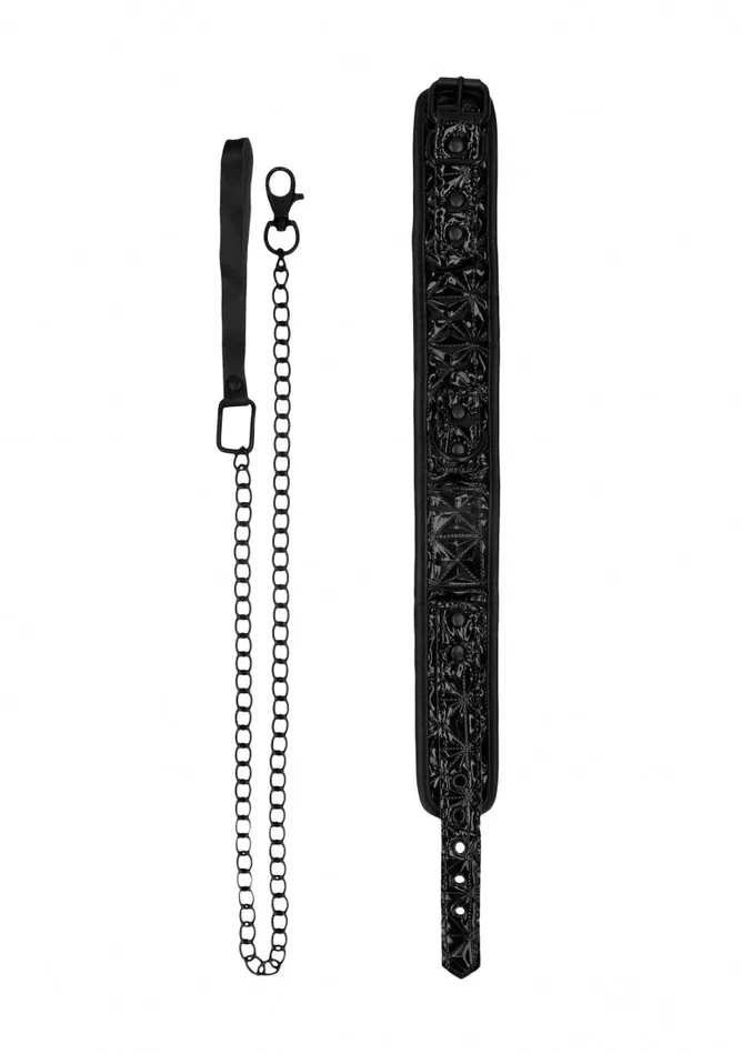 Anal Luxury Collar With Leash Black Shots America