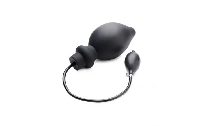Ass Pand Large Inflatable Silicone Plug Black Master Series Anal