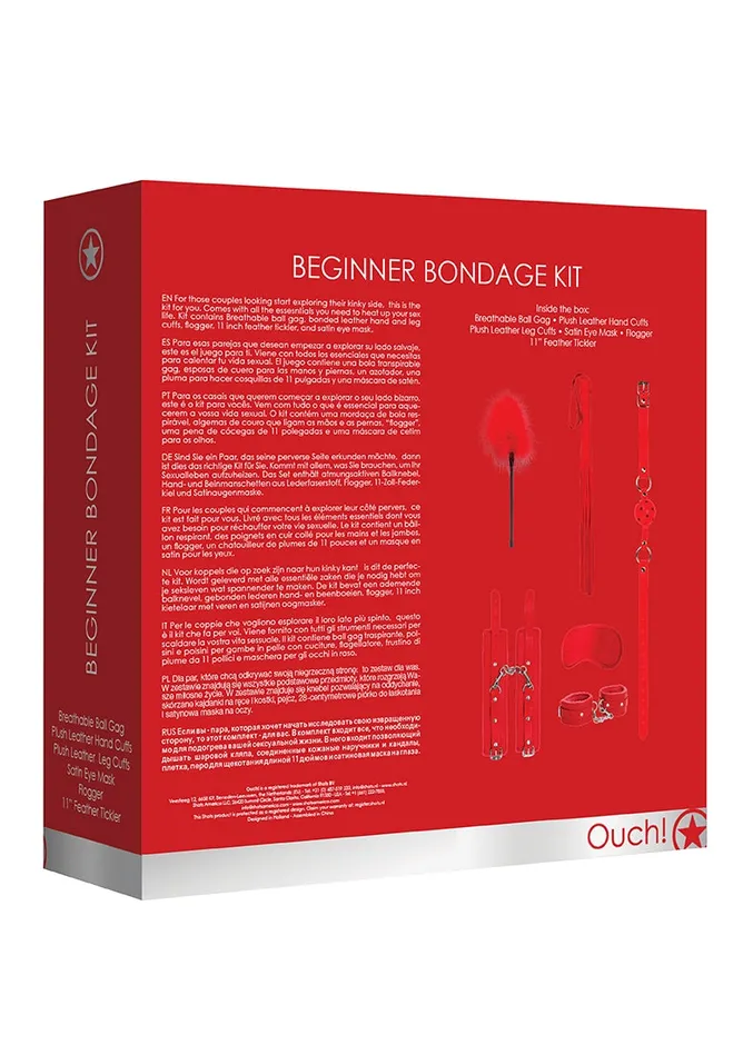Beginners Bondage Kit Red Shots America Couples