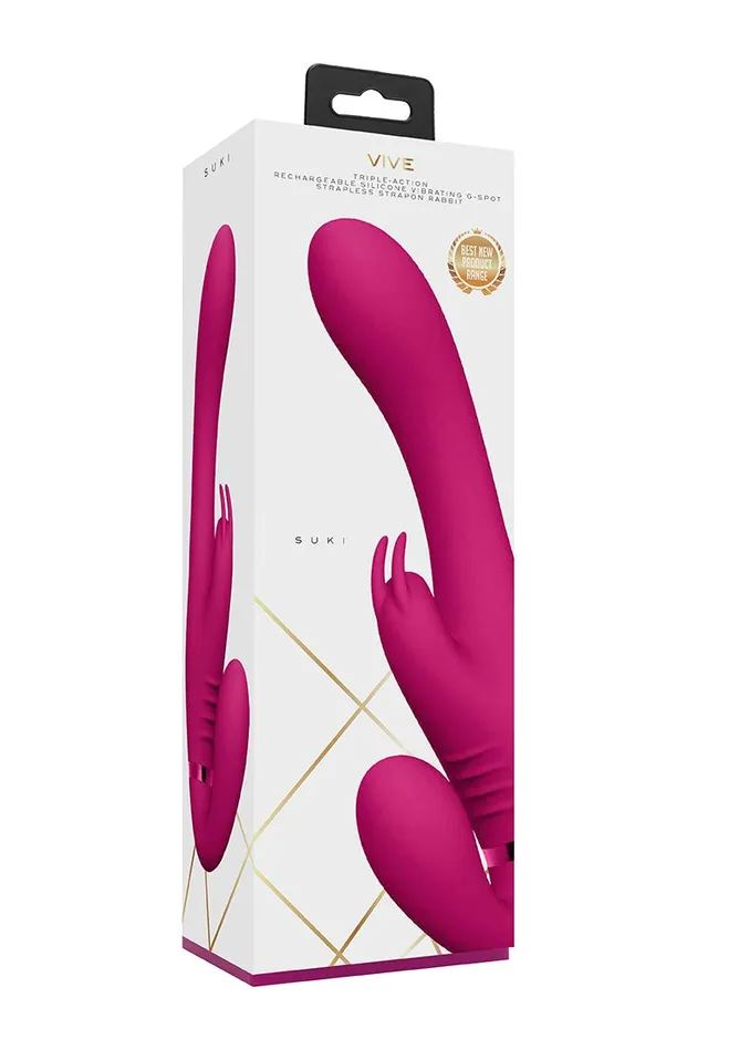 Shots America Suki Vibrating Strapless Strapon Rabbit Female Sex Toys