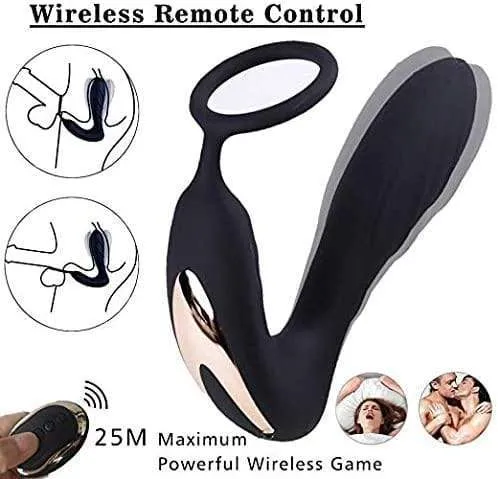 Vibration DualMotor Prostate Massager With Penis Ring Sohimi Male Sex Toys