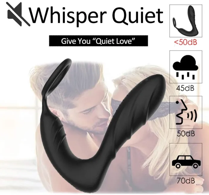 Vibration DualMotor Prostate Massager With Penis Ring Sohimi Male Sex Toys