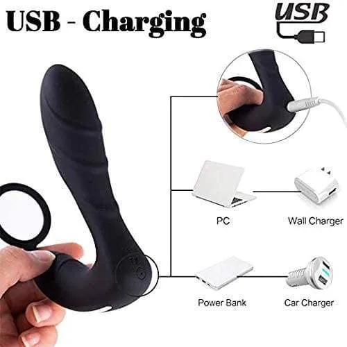 Vibration DualMotor Prostate Massager With Penis Ring Sohimi Male Sex Toys