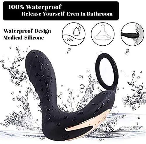 Vibration DualMotor Prostate Massager With Penis Ring Sohimi Male Sex Toys
