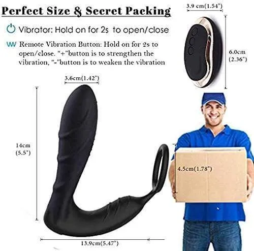 Vibration DualMotor Prostate Massager With Penis Ring Sohimi Male Sex Toys
