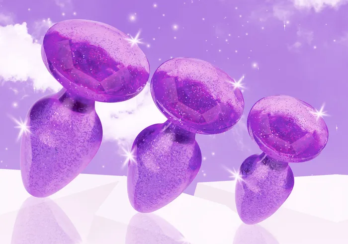 XR Brands Anal Glitter Gem Anal Plug Set