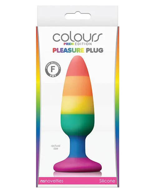 Colours Pride Edition Pleasure Plug Medium Rainbow NS Novelties Female Sex Toys Colours Pride Edition Pleasure Plug Medium Rainbow NS Novelties Female Sex Toys