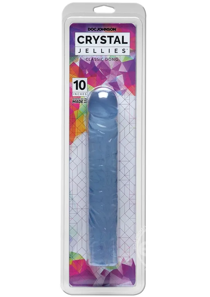 Dildos Doc Johnson Crystal Jellies Classic Dildo 10in Clear