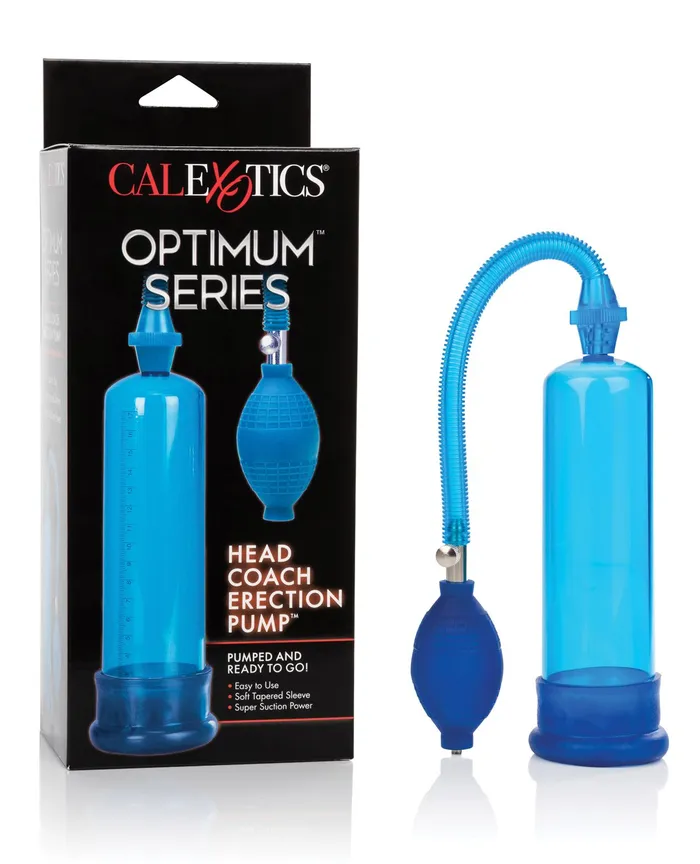 Male Sex Toys Cal Exotics Head Coach Erection Pump Blue
