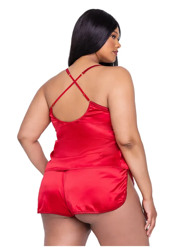 Rouge Bow 2 piece Camisole Lounge Set Roma Costume Couples